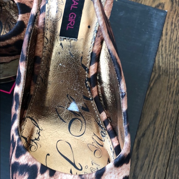 Leopard print peep toe wedge cork heel - Picture 7 of 7